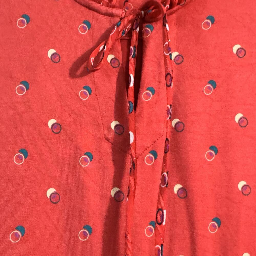Maeve A+nthropologie Jacquin Red Circles & Ruffle Bohemian Peasant Blouse 2X - Picture 3 of 8